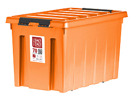 Пластиковый ящик для хранения Rox box 70л оранжевый
