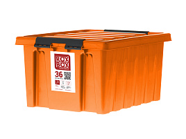 Пластиковый контейнер для хранения Rox box 36л оранжевый
