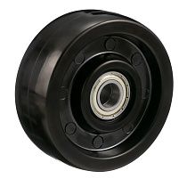 Колесо термостойкое Tellure Rota 672502 под ось, диаметр 100мм, грузоподъемность 200кг, фенольная смола до 300С, шариковые подшипники под ось 15 мм в комплекте.