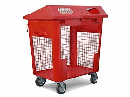 Сетчатый мусорный контейнер для РСО 0,8 м3 красный