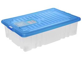 Контейнер пластиковый Darel Box 36 л, цвет крышки голубой