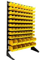 Торговый стеллаж с ящиками для магазина жёлтый