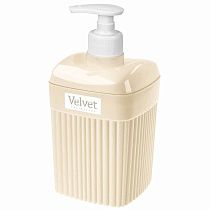 Диспенсер для жидкого мыла "velvet" 90х90х177мм, 0,65л (бежевый)